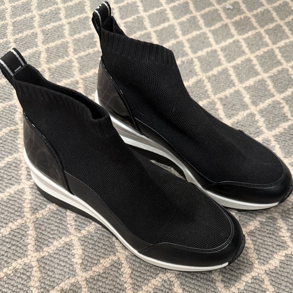 Michael Kors stretch wedge booties